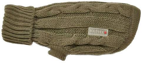 Wolters Zopf-Strickpullover Mops & Cofür Mops & Co. olive Rücken: 30cm (38158) Wolters Zopf-Strickpullover Mops & Co