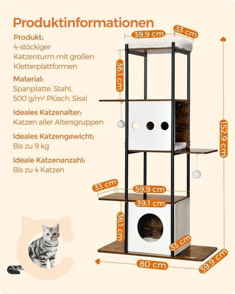 Kratzbäume Feandrea Katzenturm 153cm (PCT317X01)