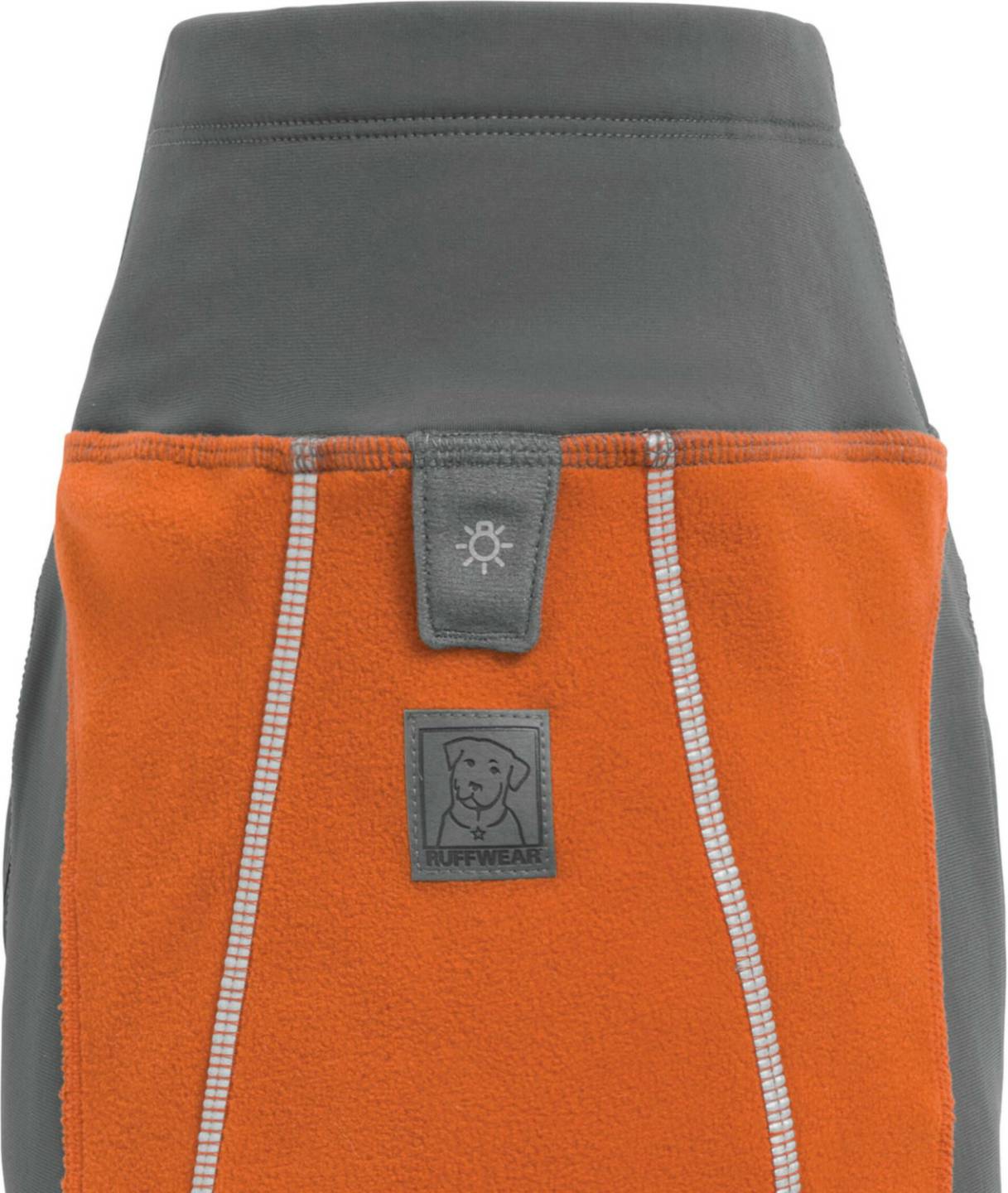 Ruffwear Climate Changer PulloverXS Canyonlands Orange Grey Ruffwear Climate Changer Pullover